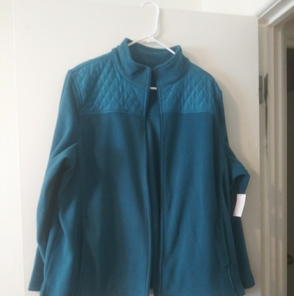 Hoodless Teal Jacket